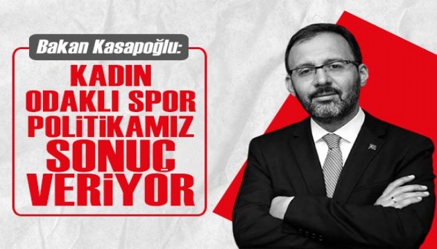 Bakan Kasapoğlu: Kadın odaklı spor politikamız her branşta sonuç veriyor