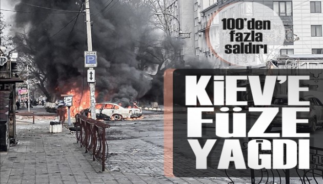 Rusya, Ukrayna'nın Başkenti Kiev'e 100'den fazla füzeli saldırı düzenledi