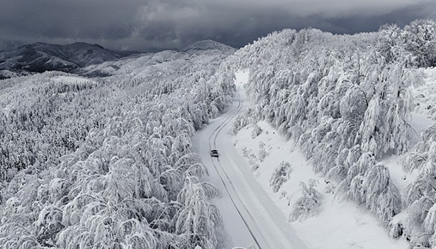 Çam Dağı'nda kış manzaraları