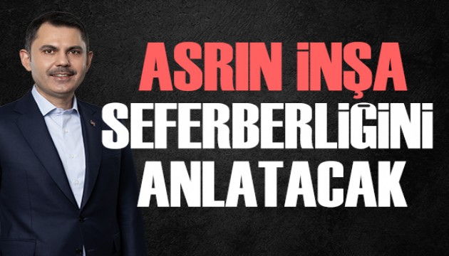 Bakan Kurum, 'Asrın İnşasını' anlatacak
