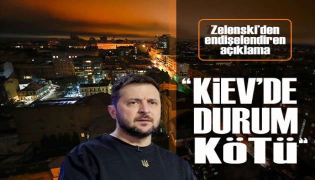 Ukrayna'nın başkenti Kiev karanlığa gömüldü: Devlet Başkanı Zelenskiy'den açıklama geldi