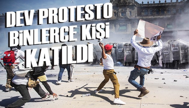 Meksika'da dev protesto: Binlerce kişi katıldı