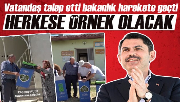 Murat Kurum ‘Herkese örnek olacak' diyerek paylaştı