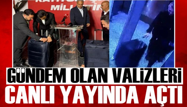 Özgür Çelik, gündem olan valizlerin içindekileri gösterdi