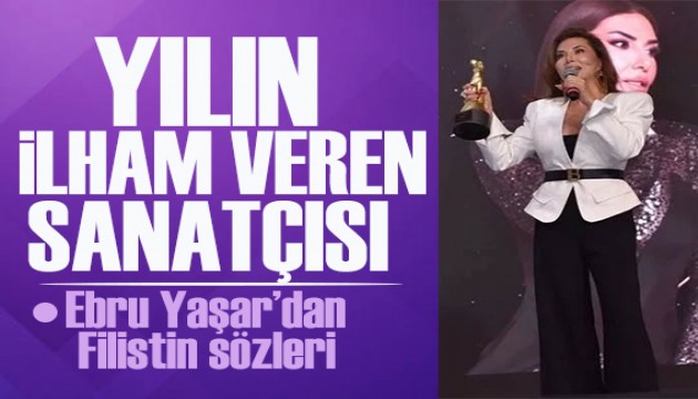 Yılın ilham veren sanatçısı ödülünü alan Ebru Yaşar'dan Filistin sözleri