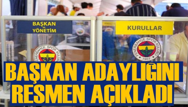 Fenerbahçe seçime gidiyor: Başkan adayı resmen belli oldu
