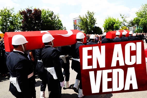 Şehit polis memurları Erkan Tütüncüler ve Emrah Koç son yolculuklarına uğurlandı