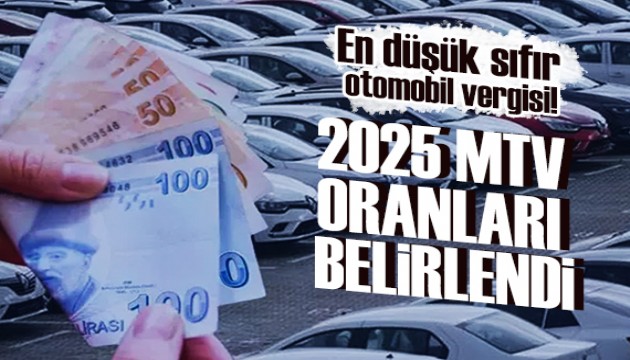 2025 MTV oranları belirlendi: İşte en düşük vergi!