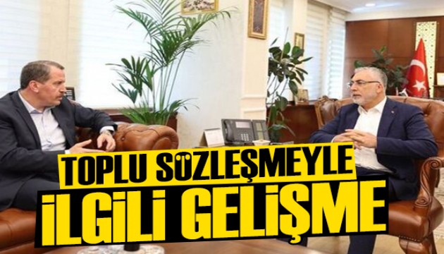 Toplu sözleşmeyle ilgili gelişme: Bakan Işıkhan, Başkan Yalçın'la yeniden masaya oturdu