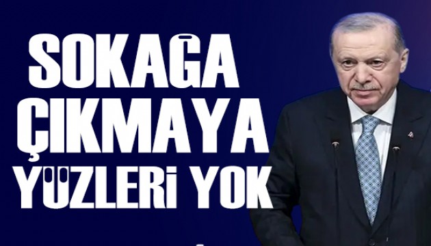 Cumhurbaşkanı Erdoğan: Sokağa çıkmaya yüzleri yok