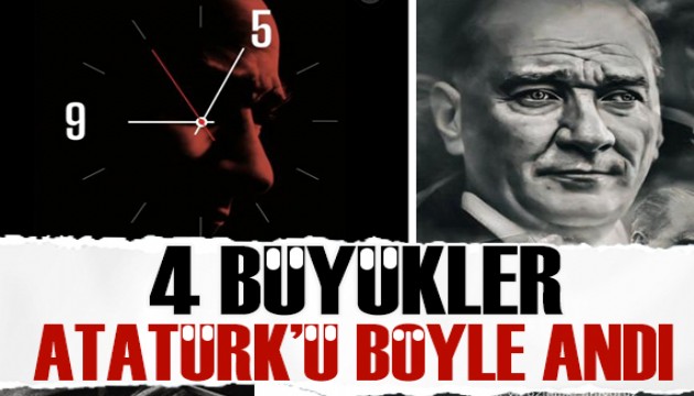 Dört büyükler Atatürk'ü andı