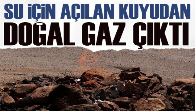Su için açılan kuyudan doğal gaz çıktı