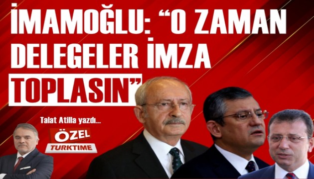İmamoğlu 'O zaman delegeler imza toplasın!' Külliye'den bilgi sızmıyor! Altaylı!