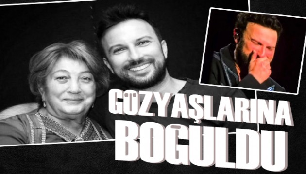 Annesini kaybeden Tarkan, sahnede gözyaşlarına boğuldu