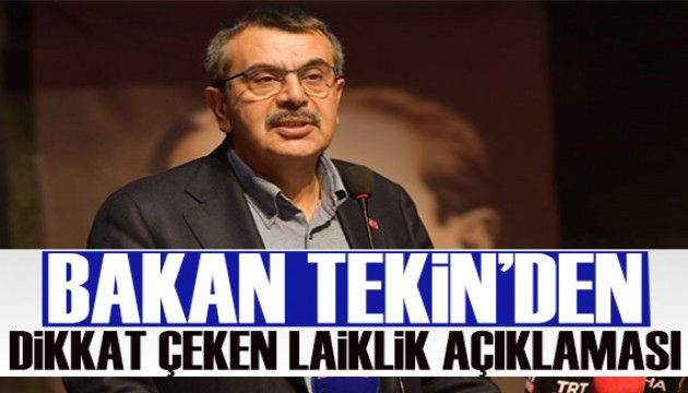 Bakan Tekin'den laiklik sözleri