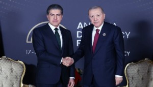 Erdoğan Barzani ile görüştü