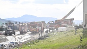 Başkentte depo yangını