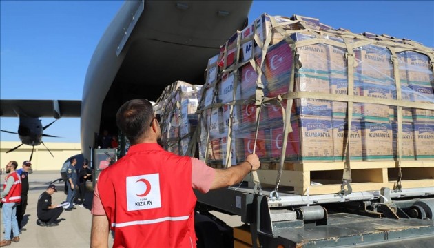 Türkiye'den Gazze'ye üçüncü yardım