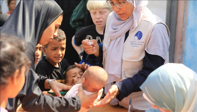 DSÖ: Gazze'de 547 binden fazla çocuğa çocuk felci aşısı yapıldı