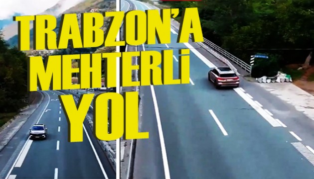 Trabzon'a Mehter Marşlı yol