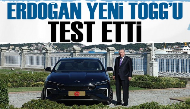 Cumhurbaşkanı Erdoğan yeni Togg modelini test etti