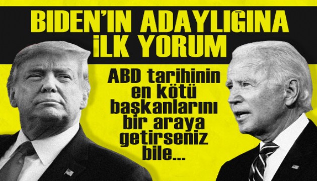 Trump'tan Biden'ın adaylığına ilk yorum