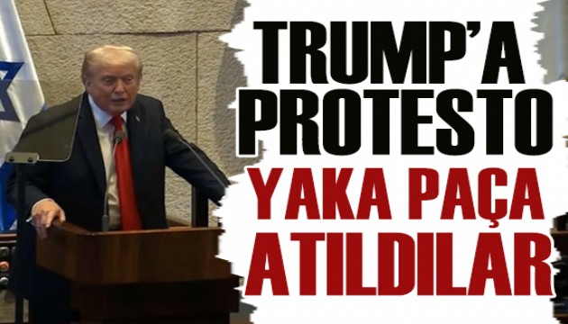İsrail Meclisi'nde Trump'a protesto: Yaka paça atıldılar