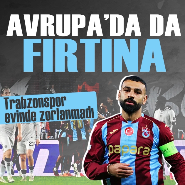 Avrupa'da da fırtına: Trabzonspor evinde zorlanmadan kazandı