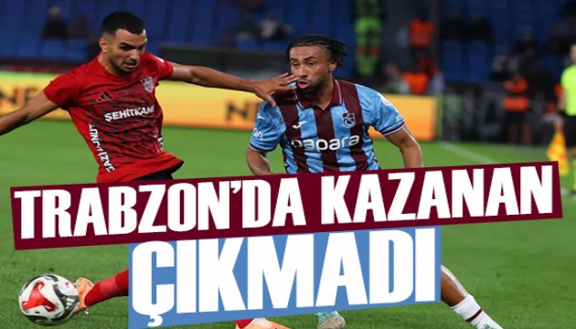 Trabzon'da kazanan çıkmadı