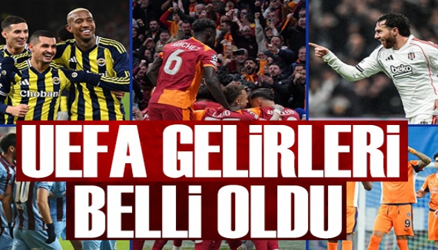 Türk takımlarının Avrupa geliri belli oldu