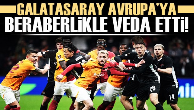 Galatasaray, Avrupa'ya beraberlikle veda etti!