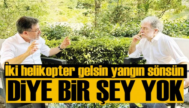 Bakan Yumaklı, Ahmet Hakan'a konuştu: İki helikopter gelsin yangını söndürsün diye bir şey olmaz