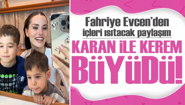 Fahriye Evcen oğullarıyla karavanda paylaştı!