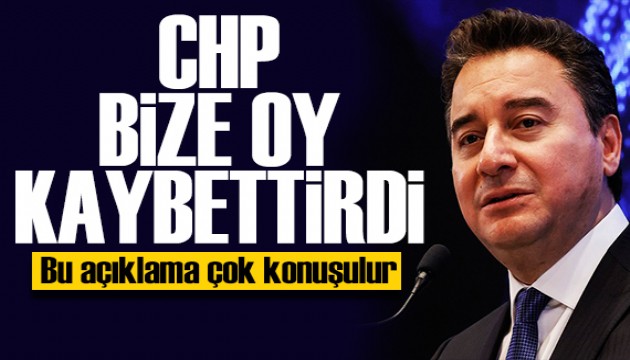 Babacan eski defterleri açtı: CHP bize oy kaybettirdi