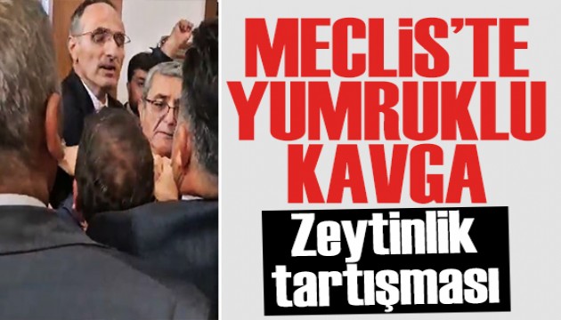 Meclis'te arbede! Zeytinlik geriliminde yumruklu kavga çıktı
