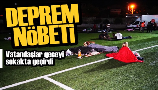 Balıkesir'de deprem nöbeti! Vatandaşlar geceyi sokakta geçirdi