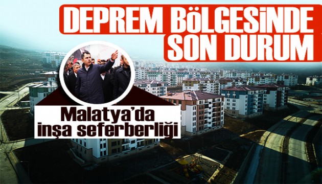 Bakan Kurum çalışmaları sürdürüyor: Malatya'da depremin izleri silindi