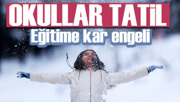 Eğitime kar engeli! 24 ilde okullar tatil edildi