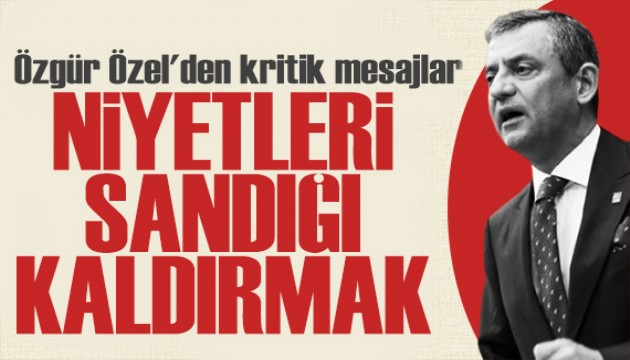 Özgür Özel'den kritik mesaj: Niyetleri sandığı ortadan kaldırmak