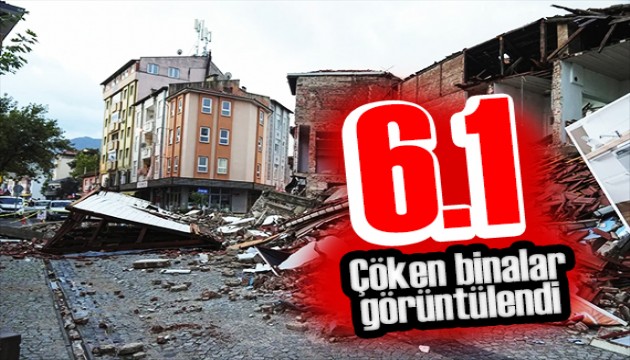 Sındırgı 6.1 ile sallandı! Çöken binalar görüntülendi
