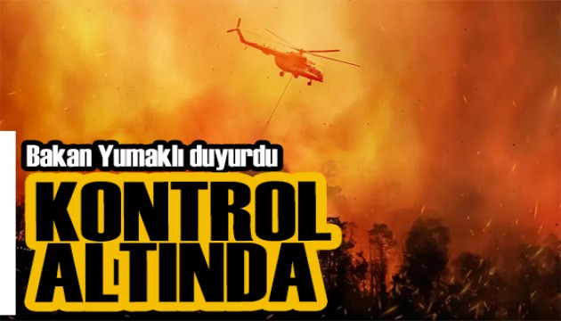 Bakan Yumaklı sevindiren haberi duyurdu: Çanakkale yangını kontrol altında