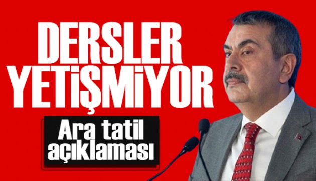 Bakan Tekin'den ara tatil mesajı: Anket yapıyoruz