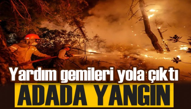 Marmara Adası'nda korkutan yangın! Ekipler bölgede