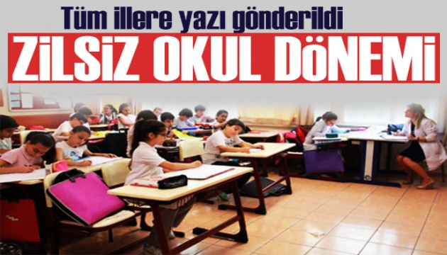 MEB 81 ile yazı gönderdi: Zilsiz okul uygulaması başlıyor