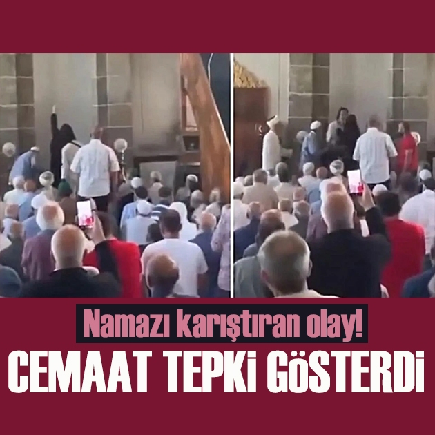 Camiye giren kadın cuma namazını karıştırdı