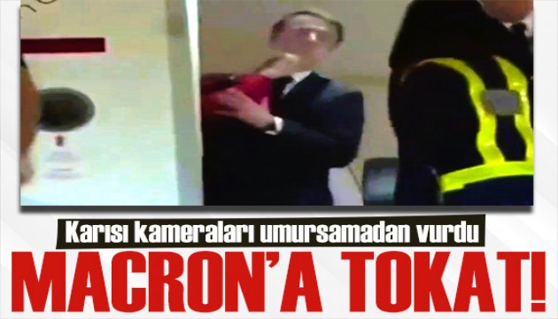 Fransa Cumhurbaşkanı Emmanuel Macron'a eşinden tokat! Kameralara yakalandı