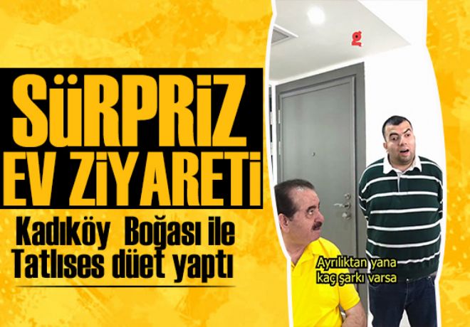Kadıköy Boğası'ndan İbrahim Tatlıses'in evinde sürpriz performans